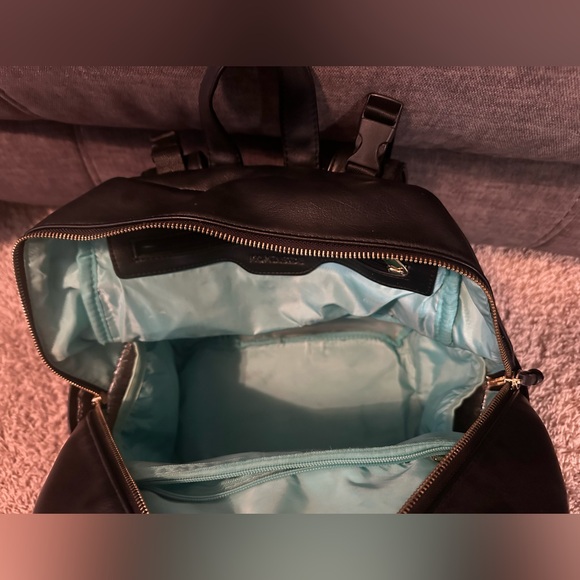 MOMINSIDE Leather Diaper Bag Backpack Leather Baby Bag - Picture 7 of 9